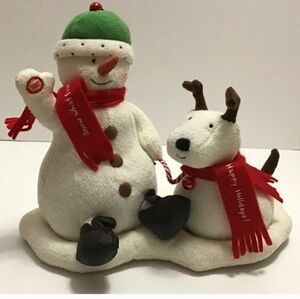 2004 Hallmark Jingle Pals Musical Animated Snowman and Dog Singing Jingle Bells